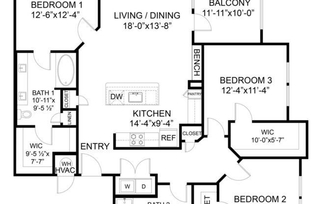 3 beds, 2 baths, 1,341 sqft, $2,355
