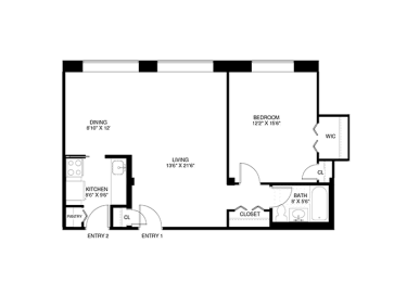 1 bed, 1 bath, 748 sqft, $1,838