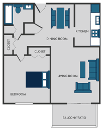 1 bed, 1 bath, 783 sqft, $865