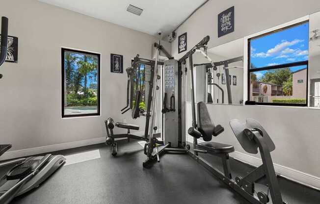Fitness center at Oasis at Bayside Apartments in Largo, FL