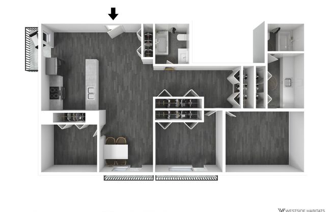 3 beds, 2 baths, 1,350 sqft, $3,398, Unit 301