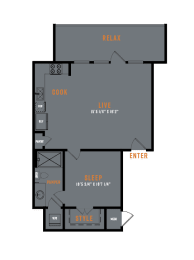 1 bed, 1 bath, 655 sqft, $1,349