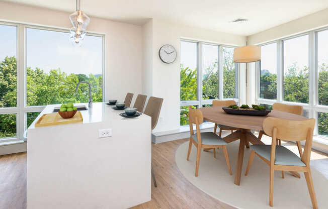The Flats - Kitchen and Dining Room with Oversized Windows
