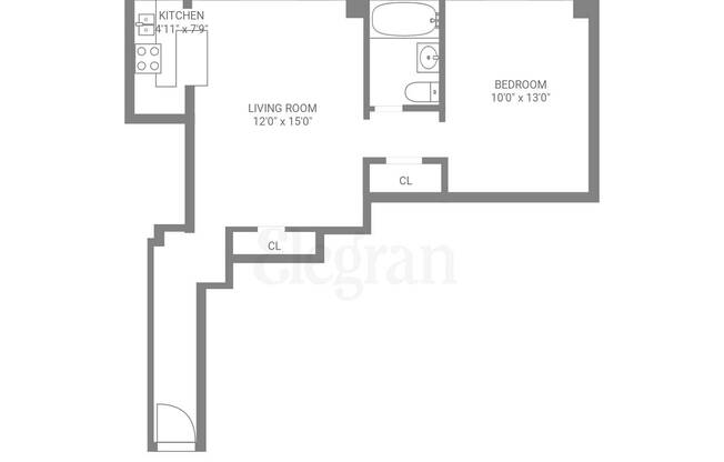 1 bed, 1 bath, $4,000, Unit 701