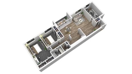 2 beds, 1 bath, 1,120 sqft, $1,733