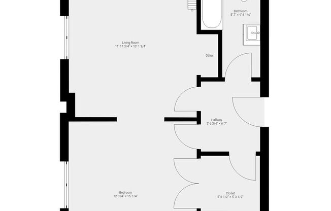 1 bed, 1 bath, 410 sqft, $1,895, Unit 402