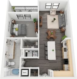 1 bed, 1 bath, 881 sqft, $2,045