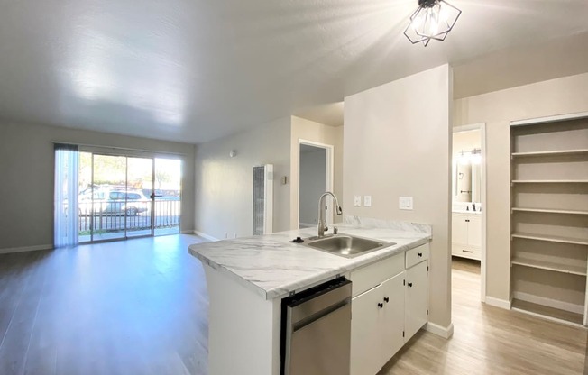 Kitchen With Modern Lighting at The Morgan, Lafayette, CA