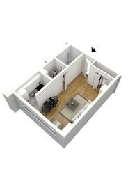 Studio, 1 bath, 391 sqft, $1,332