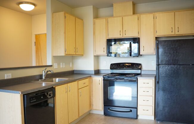 Top Floor Urban 1 Bedroom w/Large Picture Windows, A/C, W/D + Views!