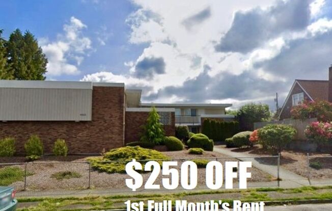 *$250 Off The First Full Month!* Cozy 1 bedroom 1 bathroom apartment