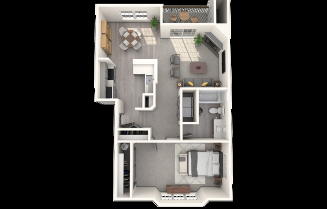 1 bed, 1 bath, 801 sqft, $1,670