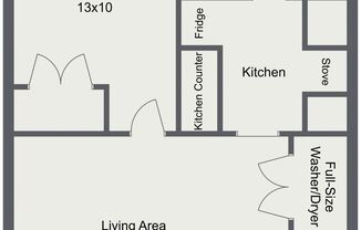 1 bed, 1 bath, 357 sqft, $975, Unit Unit 5