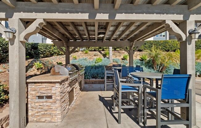 Outdoor BBQ Area at Canyon Villa Apartment Homes