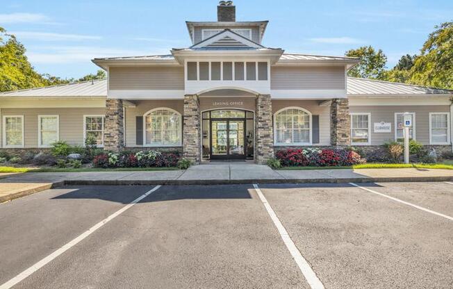 the front of a house with a parking lot and a driveway at Marina Point, Tennessee