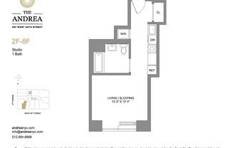 Studio, 1 bath, $4,115, Unit 7F