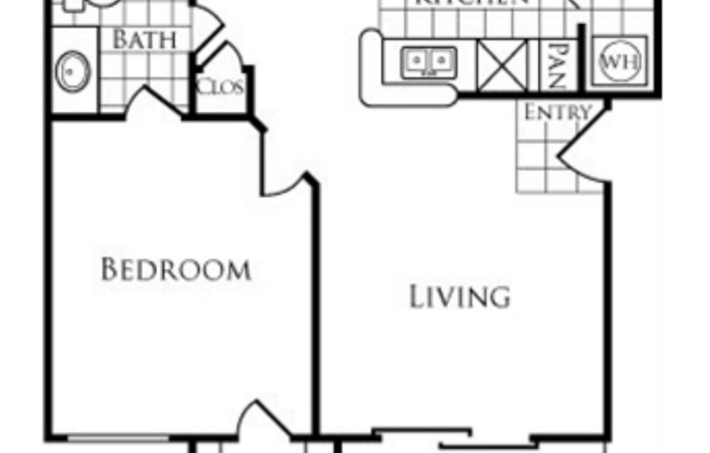 1 bed, 1 bath, 618 sqft, $1,188