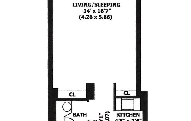 Studio, 1 bath, 407 sqft, $2,950, Unit 4-NN