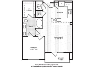 1 bed, 1 bath, 772 sqft, $1,864