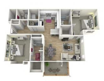 2 beds, 2.5 baths, 1,064 sqft, $1,545