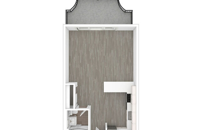 Studio, 1 bath, 494 sqft, $3,586