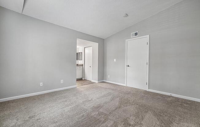 a double door in a room