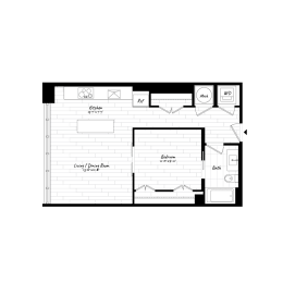 1 bed, 1 bath, 631 sqft, $2,380