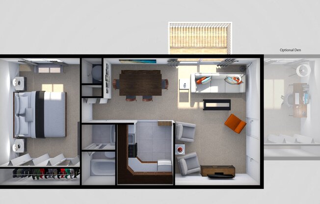 1 bed, 1 bath, $1,327