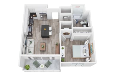 1 bed, 1 bath, 629 sqft, $2,175