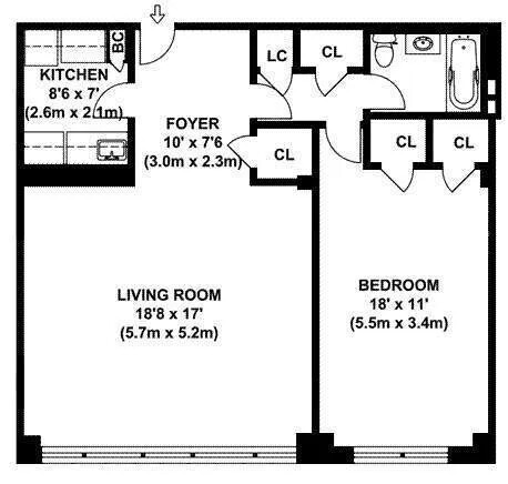 1 bed, 1 bath, $4,700, Unit 11D