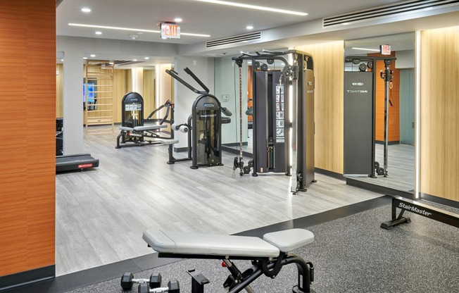 Newly Renovated Fitness Center With Cardio, Weights and Fitness Studio With Mirror Programming