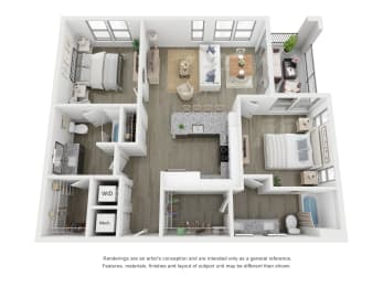 2 beds, 2 baths, 1,151 sqft, $2,104