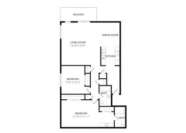 2 beds, 2 baths, 1,065 sqft, $2,500