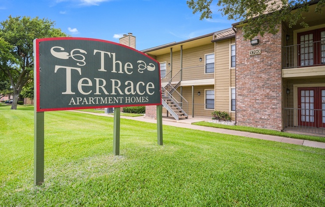 The Terrace Sign  | Bookstone and Terrace Apartments | Irving, Texas