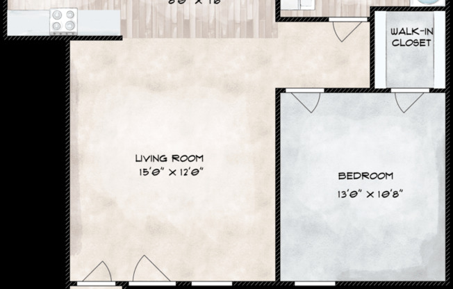 1 bed, 1 bath, 626 sqft, $845