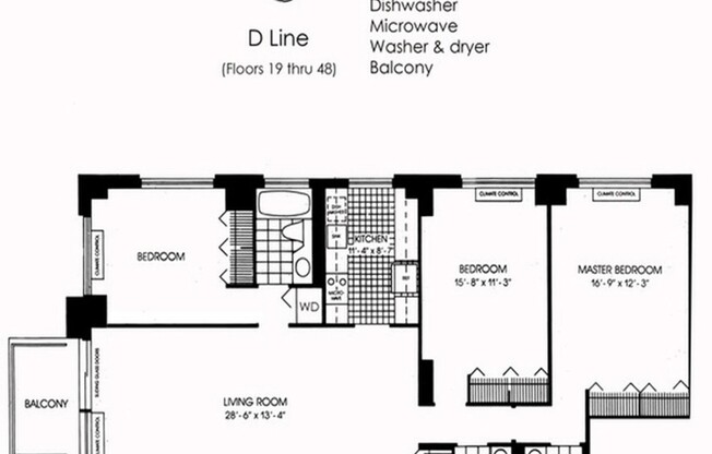 3 beds, 3 baths, $12,000, Unit 11D