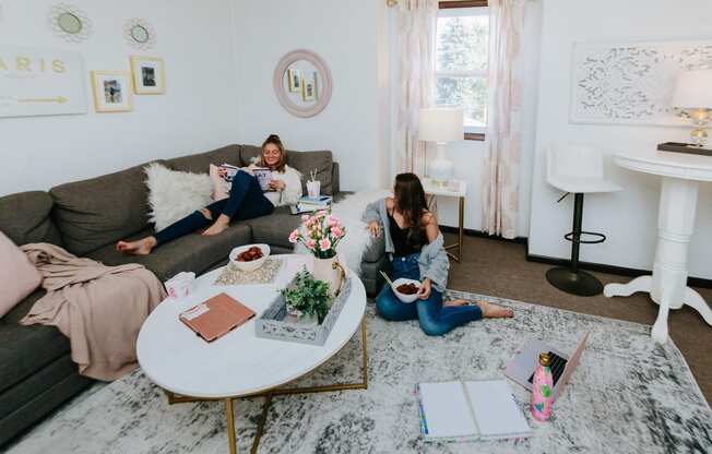 Cozy Living Room at University Commons, Pittsburgh, PA