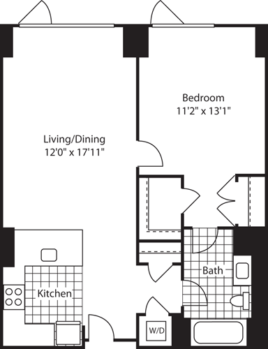 1 bed, 1 bath, 716 sqft, $3,858, Unit 632