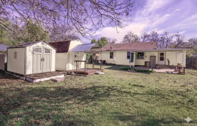 **WELL-MAINTAINED HOME WITH FENCED BACKYARD WITH TWO STORAGE BUILDINGS AVAILABLE FOR RENT FOR THE VERY FIRST TIME**
