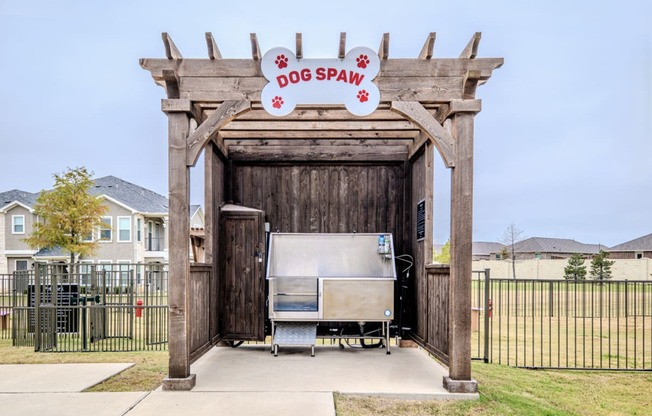 dog spa and grooming area at Villages 3Eighty pet friendly apartments in Aubrey, TX