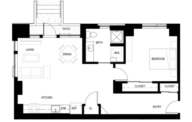 1 bed, 1 bath, 847 sqft, $3,193