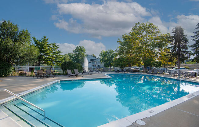 apartment complex with pool