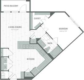 1 bed, 1 bath, 826 sqft, $1,945