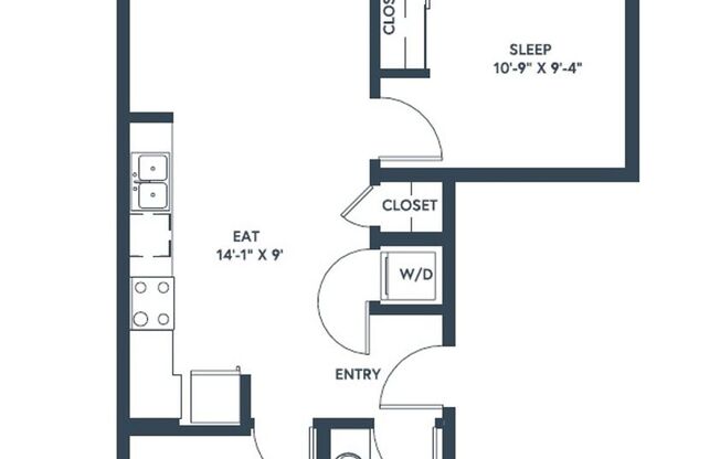 1 bed, 1 bath, 520 sqft, $3,125, Unit 401