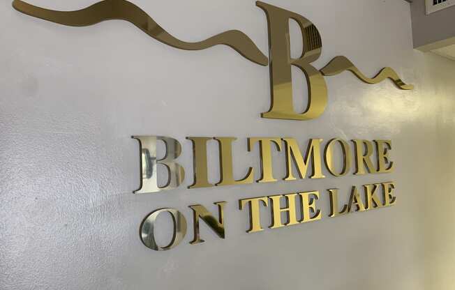 Biltmore on the Lake Apartments signage