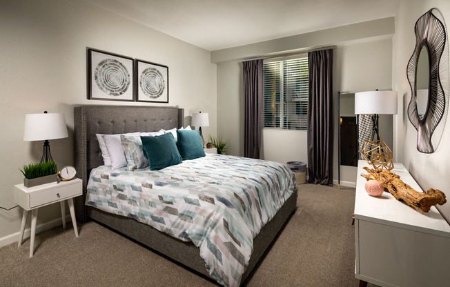 Pet-Friendly Apartments in La Mesa CA - The District - Spacious Bedroom with Plush Carpeting