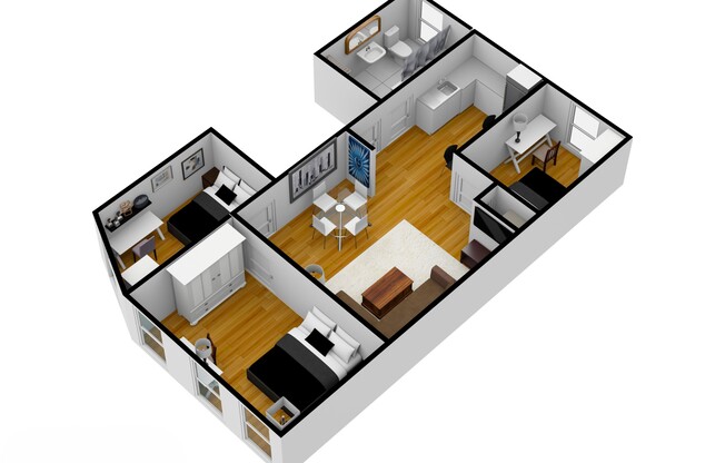 3 beds, 1 bath, 1,100 sqft, $8,750, Unit 2F