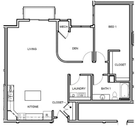 1 bed, 1 bath, 1,197 sqft, $1,946
