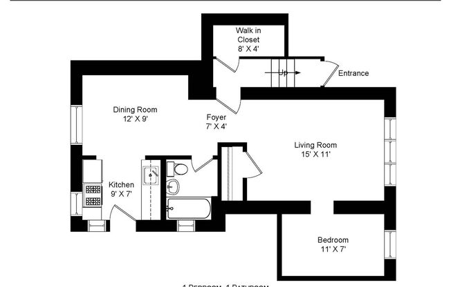 1 bed, 1 bath, 705 sqft, $2,275, Unit 638-55G