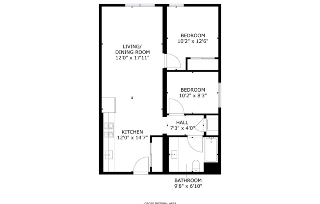 1 bed, 1 bath, 742 sqft, $2,620, Unit 504